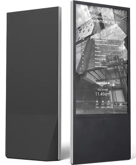 Sprocket GO Architect Series Freestanding Dual Digital Tenant Directory monochrome.