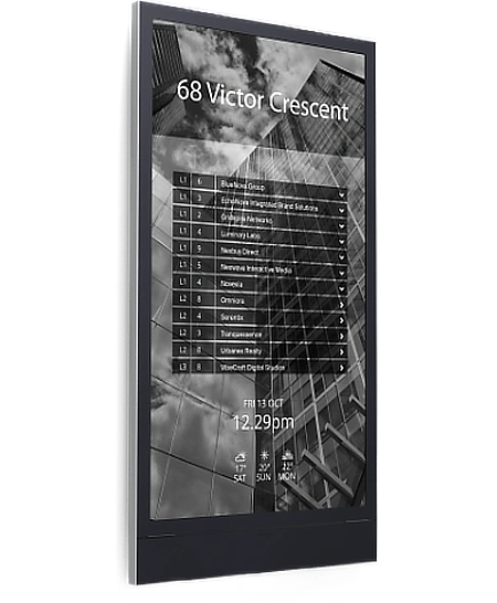 Sprocket GO Architect Series Wall Mount Digital Tenant Directory monochrome.