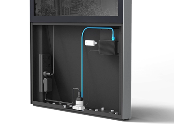 Sprocket GO Architect Freestanding Directory board, compact pc, neat cabling